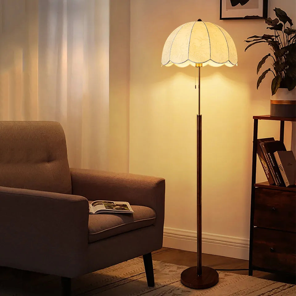 "Bastille" Vintage Stoffen Vloerlamp