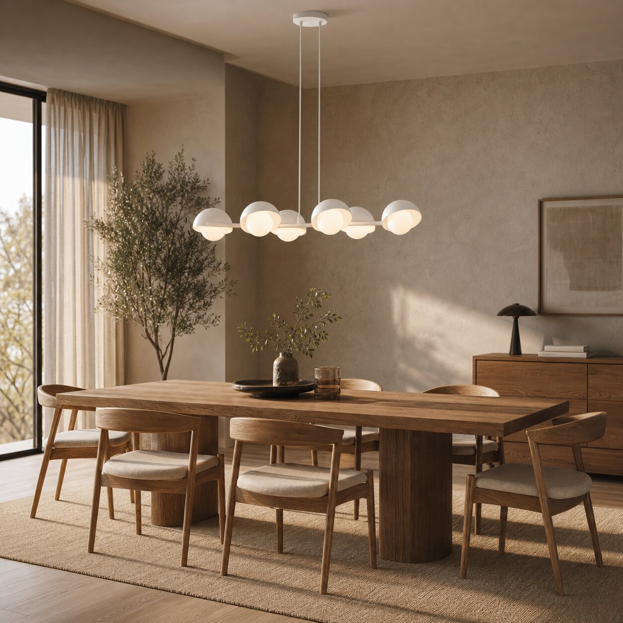 Eclipse Linear hanglamp met 6 lichtpunten
