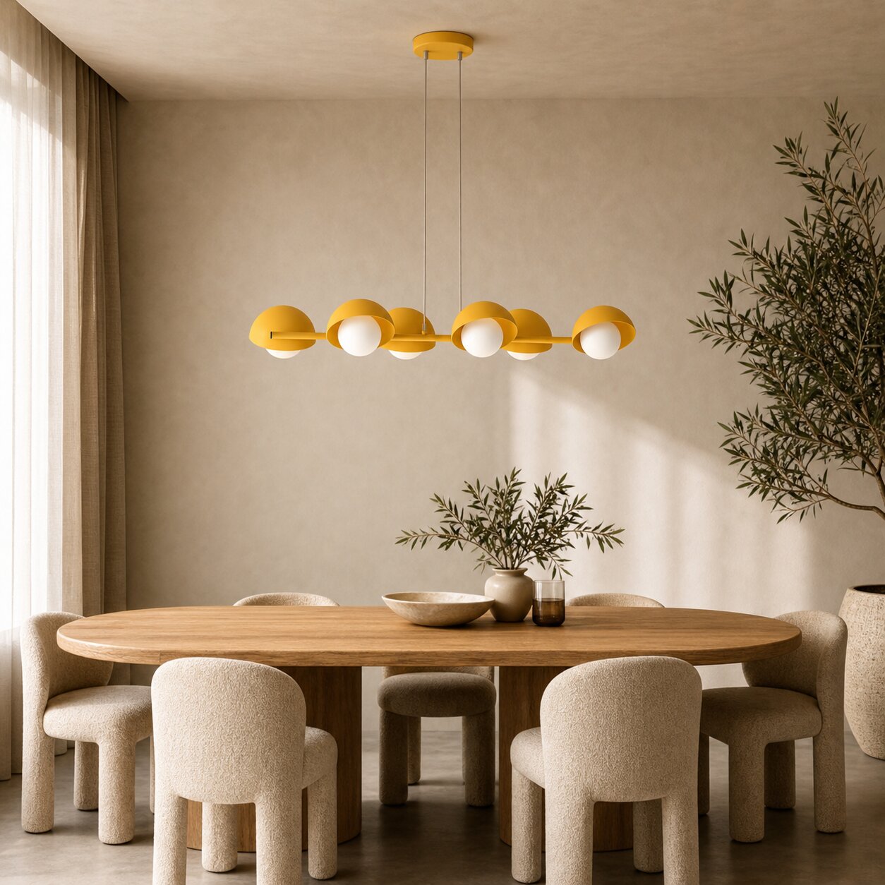 Eclipse Linear hanglamp met 6 lichtpunten
