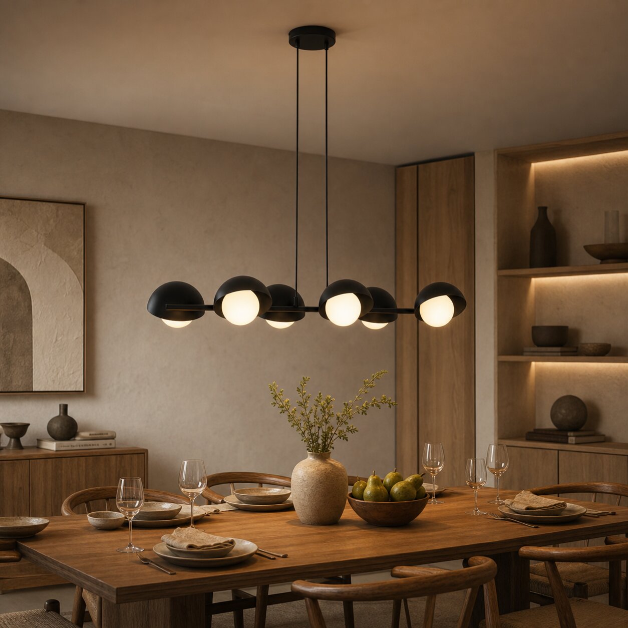 Eclipse Linear hanglamp met 6 lichtpunten