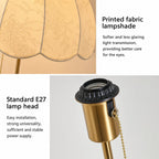 "Bastille" Vintage Stoffen Vloerlamp