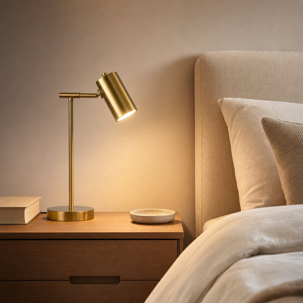 "Noor" Messing Nachtleeslamp