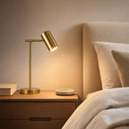 "Noor" Messing Nachtleeslamp