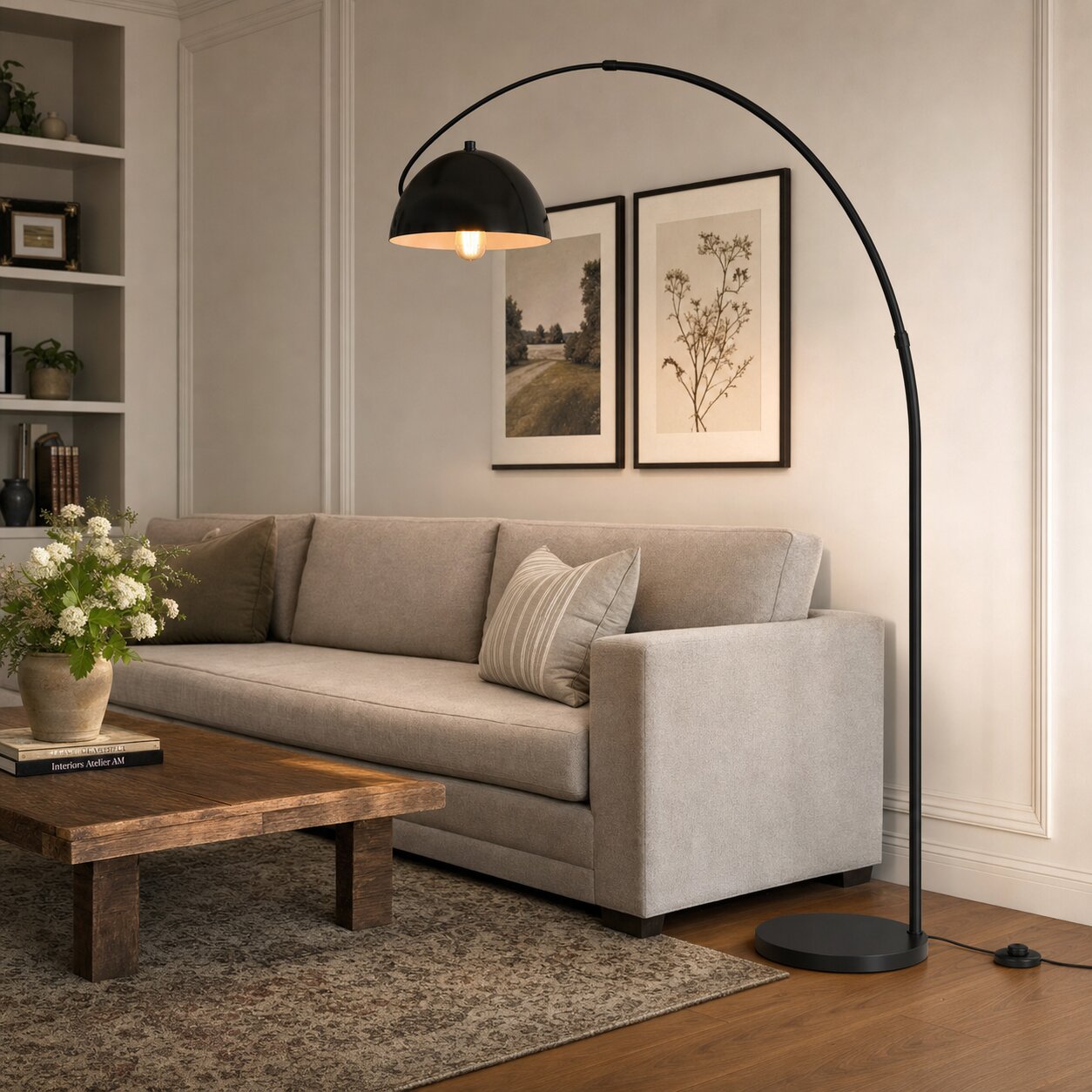 "Crescent" Moderne Boog Vloerlamp