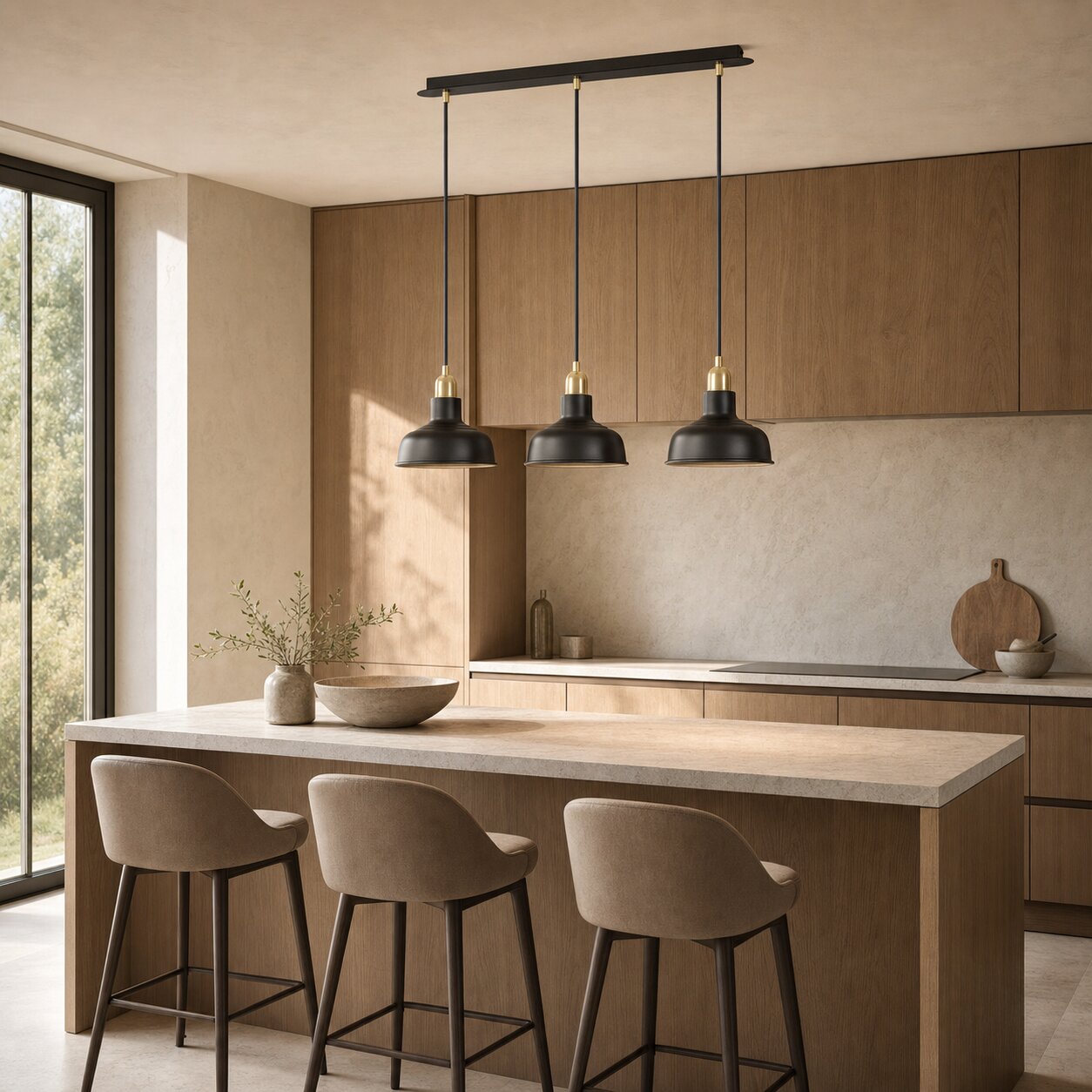 Foundry hanglamp met 3 lichtpunten