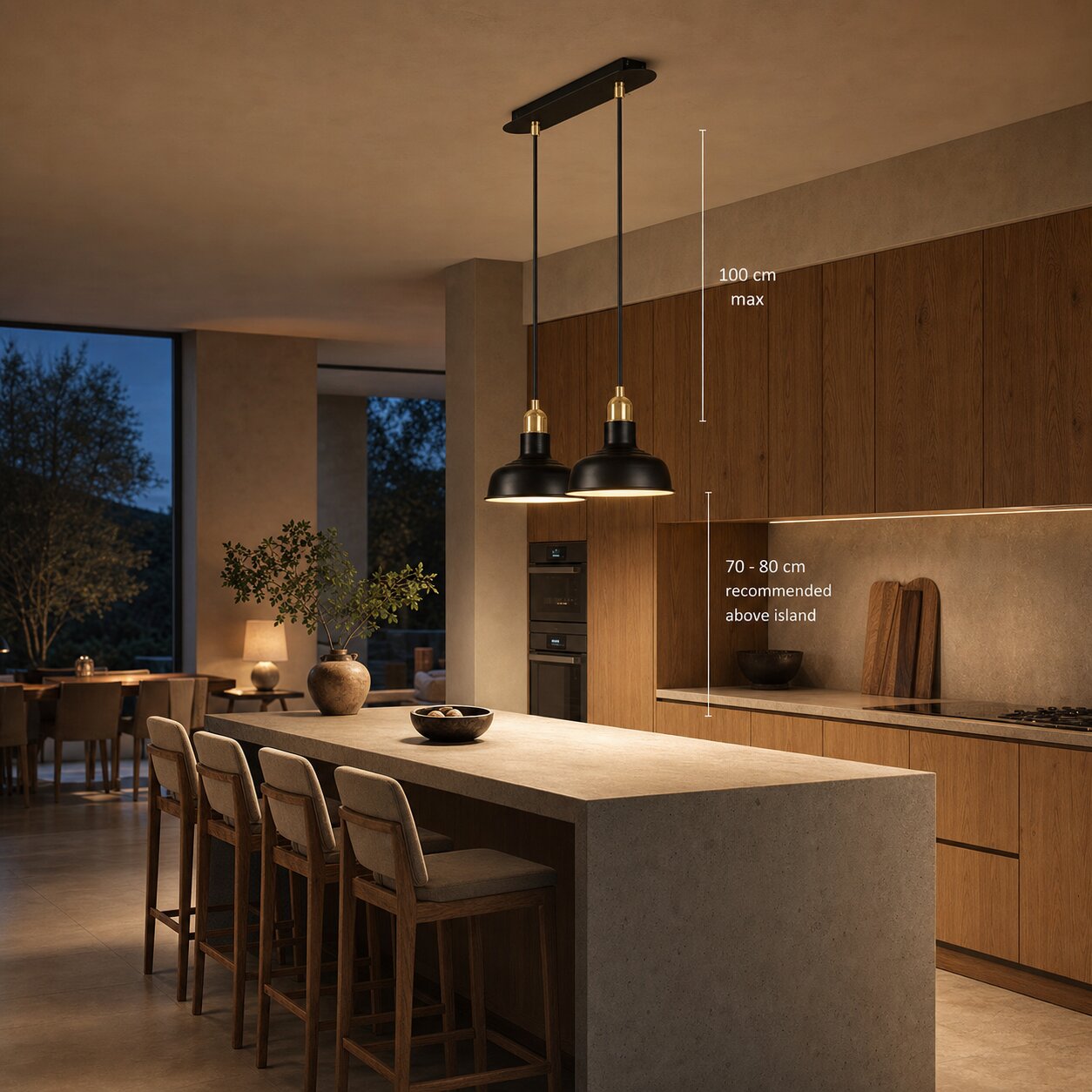 Foundry 2-Lichts Hanglamp