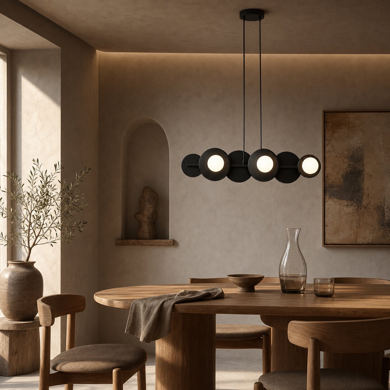 Halo Linear 6-Lichts Hanglamp