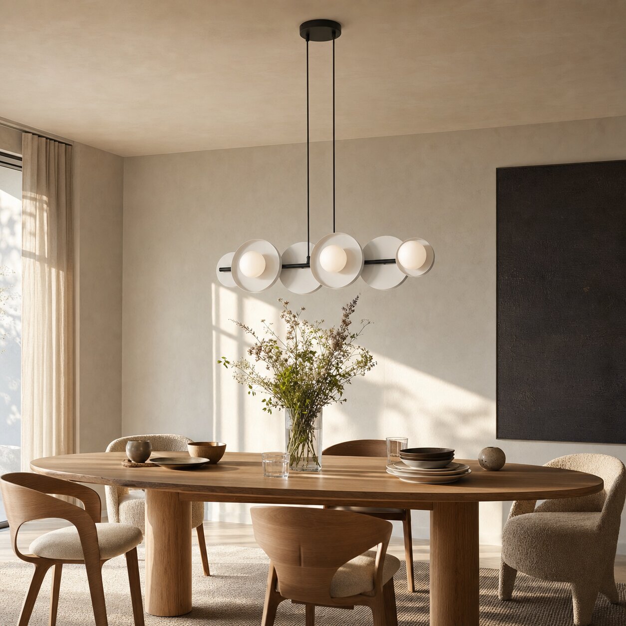 Halo Linear 6-Lichts Hanglamp