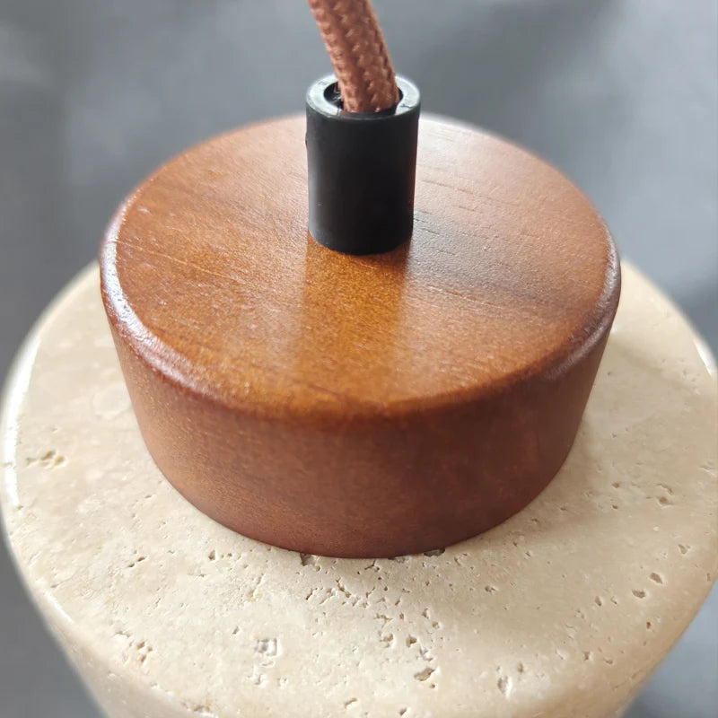“Terra” hanglamp van steen en hout