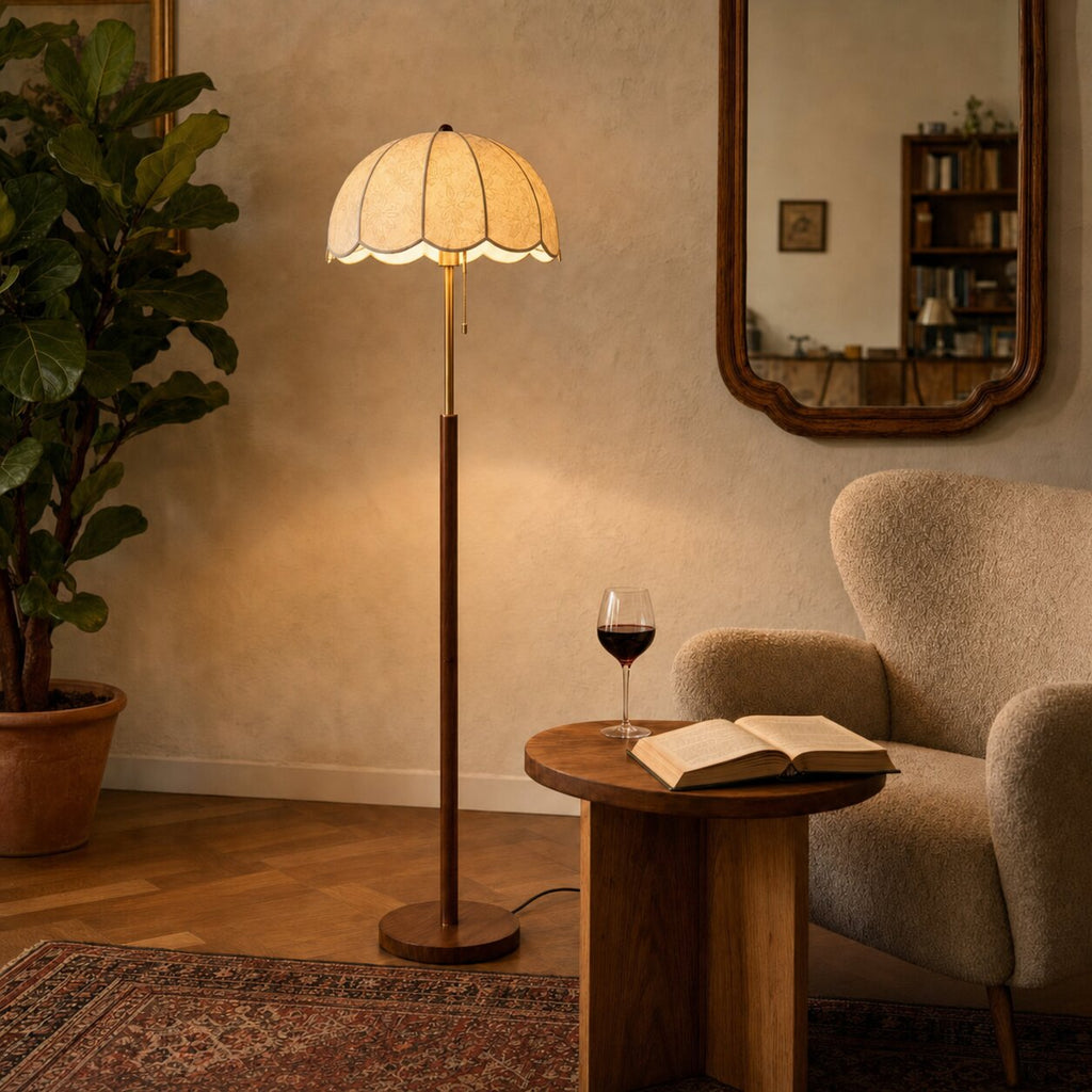 "Bastille" Vintage Stoffen Vloerlamp