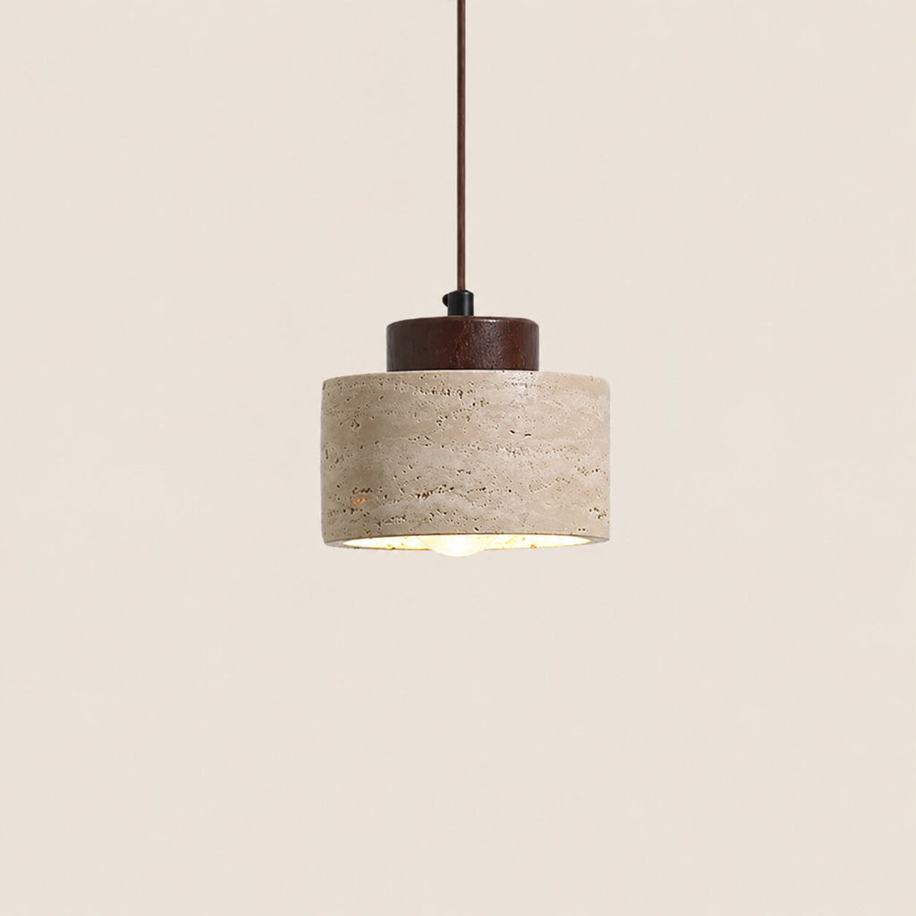 “Terra” hanglamp van steen en hout