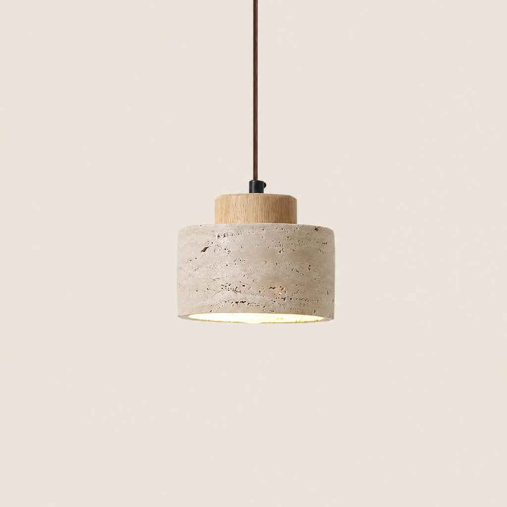 “Terra” hanglamp van steen en hout