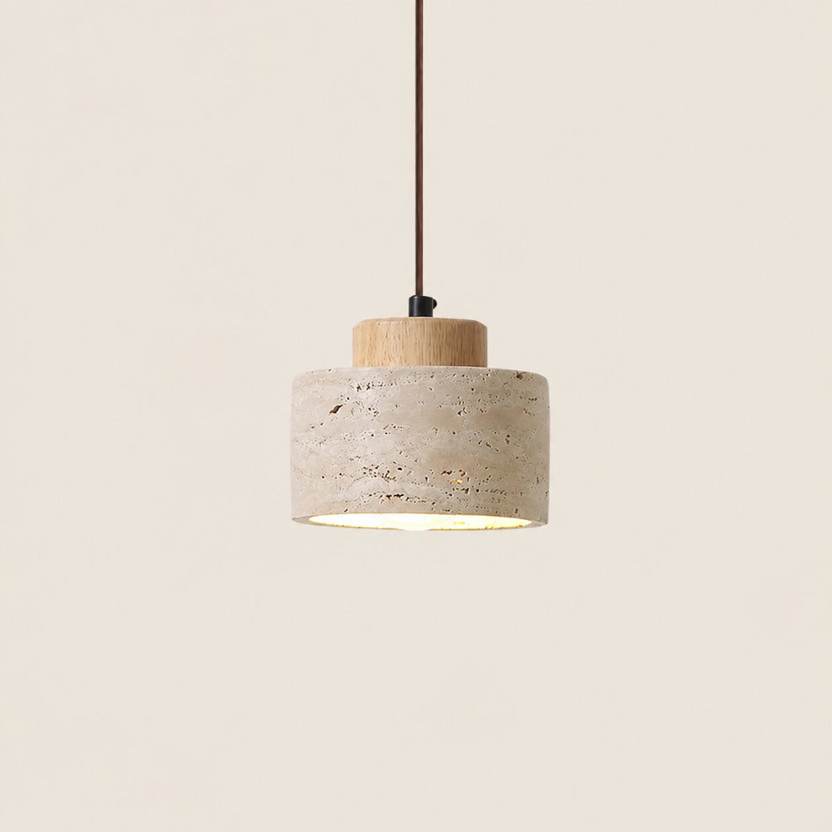 “Terra” hanglamp van steen en hout